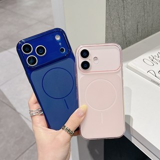 Màu xanh huỳnh quang mở rộng cửa sổ thứ hai hình tròn mỏng Vỏ điện thoại TPU mờ phù hợp cho iPhone 11 12 13 14 15 16 17 Pro Max bao gồm tất cả vỏ chống rơi