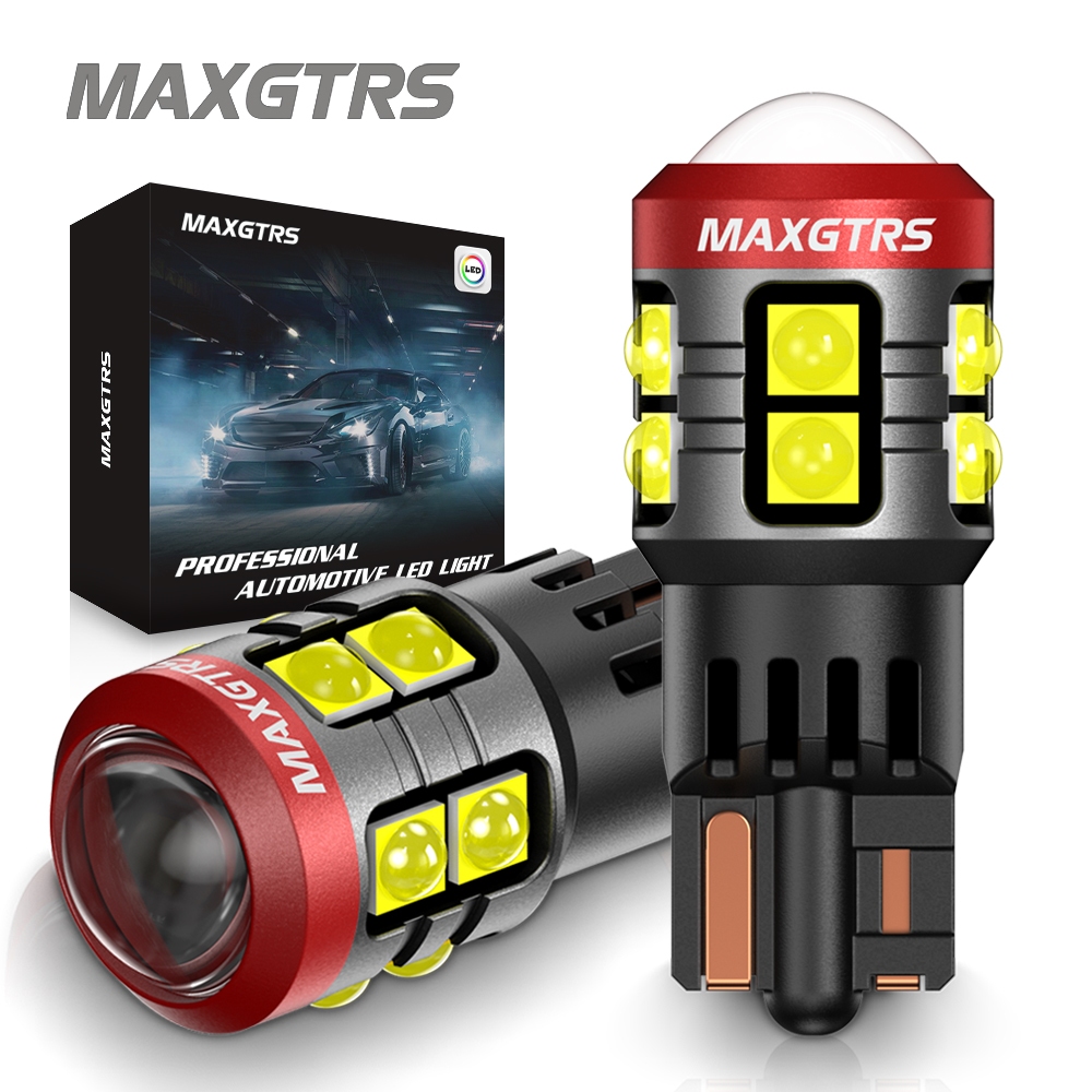 MAXGTRS 2x W5W T10 194 Canbus Không Lỗi 3030 SMD Cho Nội Thất Ô Tô Vị Trí Đỗ Xe Bản Đồ Đèn Mái Vòm Siêu Sáng 6500K Trắng 12V