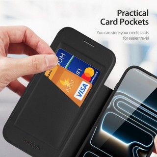 【COD】Ốp điện thoại lật từ tính DUX DUCIS SKINPRO cho iPhone 17E 16E 17 16 15 14 13 Pro Max Pro Plus Ví Vỏ chống sốc