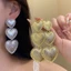 Bông tai thả trái tim thanh lịch cổ điển Trang sức văn phòng hàng ngày tinh tế dành cho nữ