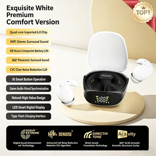 Tai nghe Bluetooth 6.0 không dây chống nước Tai nghe Mini Cuộc gọi không đau Khử tiếng ồn Tai nghe mỏng Phù hợp cho giấc ngủ / thể thao