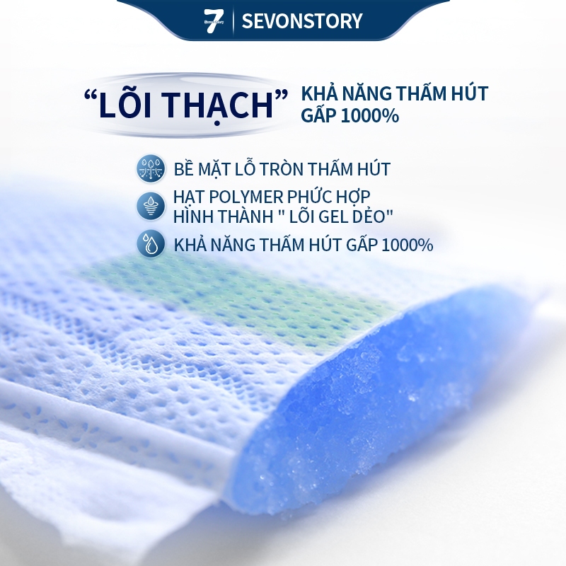 [SevonStory] Bộ Băng vệ sinh ban ngày đêm 7 gói, chống rò rỉ khô, mùi thơm thoáng khí