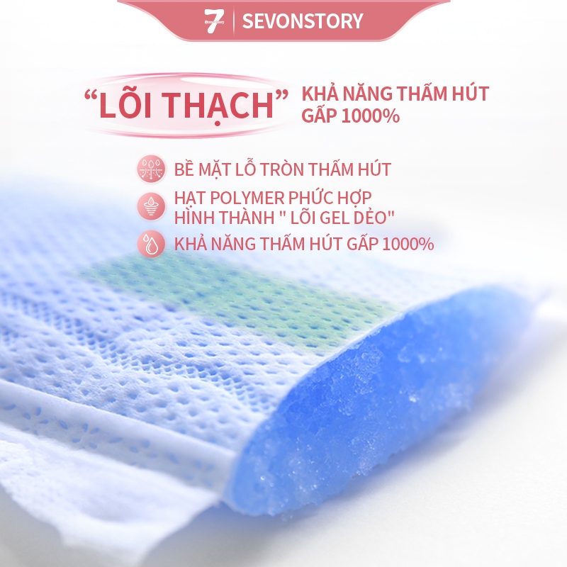 【SevonStory ⑦】Combo 6 gói ban ngày Băng vệ sinh  24.5cm (7 miếng/gói), tích hợp chip bạc hà mát lạnh dễ chịu. Hương hoa tinh tế, thơm nhẹ và lưu hương lâu . Chất liệu mềm mại, thấm hút nhanh sau 3 giây. Băng vệ sinh tàng hình.