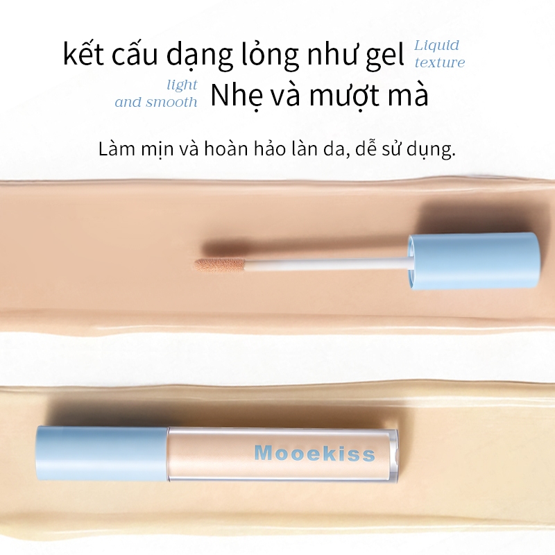 [LIVE COMBO 2] Que định vị dạng lỏng Mooekiss, Que Highlighter, Chất lỏng làm sáng, Kem che khuyết điểm