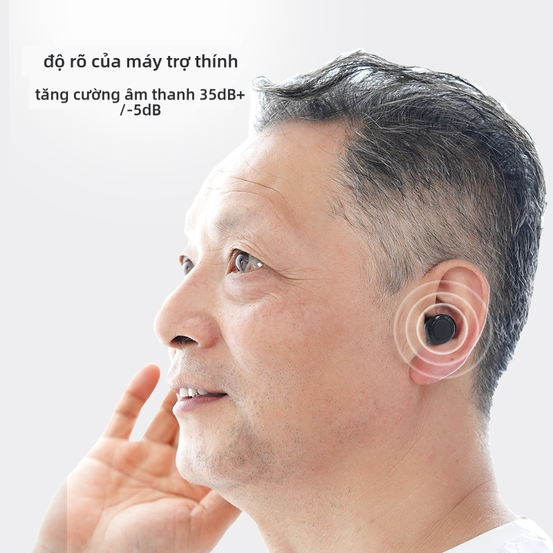 Máy trợ thính vô hình trong tai — dễ vận hành, dễ sử dụng cho người già và có chất lượng âm thanh siêu trong suốt