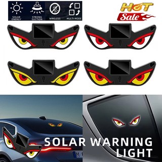 Thoáng Mát DEMON EYE Ánh Sáng Xung Quanh Chạy Bằng Năng Lượng Mặt Trời Thở Neon Đèn Trang Trí Xe Hơi Phía Sau Kính Chắn Gió Khí Quyển Đèn Xe Hơi