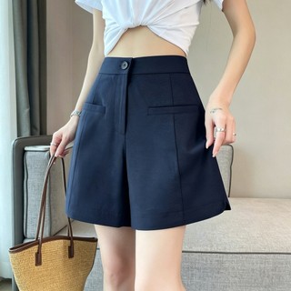 【MIZIQI】 Quần short thường ngày phong cách đi làm cho nữ, quần ống rộng dáng chữ A mỏng