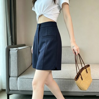 【MIZIQI】 Quần short thường ngày phong cách đi làm cho nữ, quần ống rộng dáng chữ A mỏng