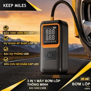 【Bảo hành 24 tháng】Máy bơm lốp điện cầm tay không dây, sạc USB có đèn LED, đa năng cho ô tô, xe máy, xe đạp điện, xe đạp thường và bóng đá
