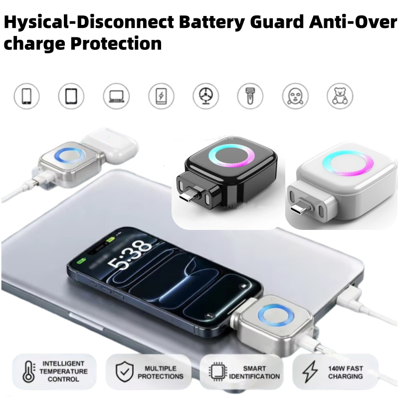 [Hàng mới về] Bộ chuyển đổi Type-C 140W tự ngắt khi đầy, sạc nhanh, bảo vệ quá sạc, dùng cho tất cả điện thoại