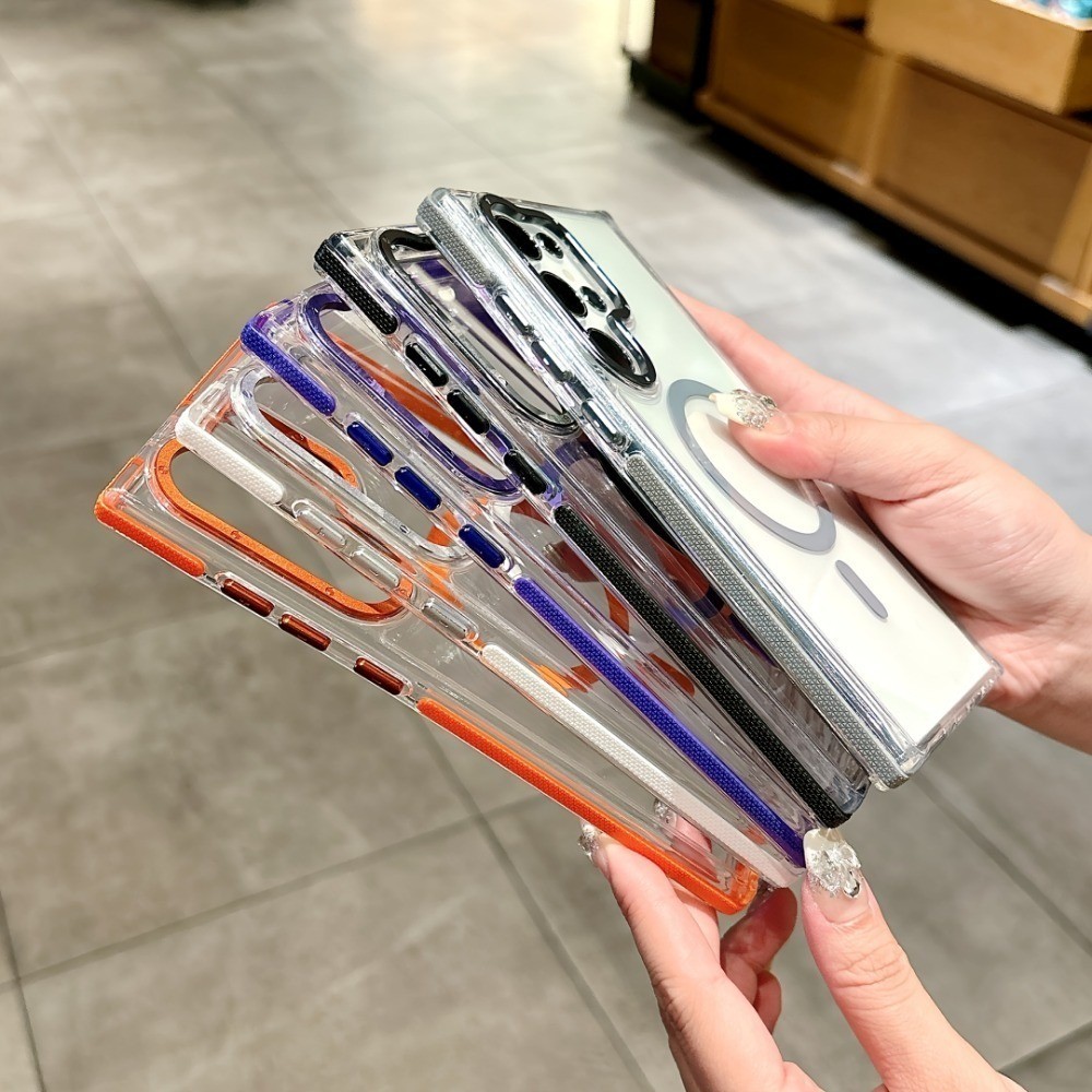 Ốp Điện Thoại Acrylic Cho Redmi 15C 14C Note 15 14 13 Pro 4G 13 Pro 5G xiaomi 14T 15T PRO Màn Hình Và Bảo Vệ Camera Chống Sốc Từ Tính Chống Trơn Trượt Chống Đập Vỏ Điện Thoại
