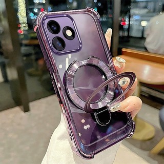 Ốp Lưng Cho Honor X5C X5C Plus X5B X5B Plus Vỏ Điện Thoại Mạ Điện Silicon Cao Cấp Thẩm Mỹ Giá Đỡ Điện Thoại 3D Thiết Kế Mới Phong Cách Tối Giản