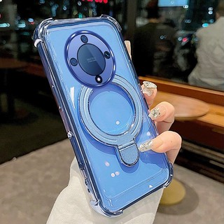Ốp Lưng Cho Honor X9A X9B X9 X9C Vỏ Điện Thoại Mạ Điện Silicon Cao Cấp Thẩm Mỹ Giá Đỡ Điện Thoại 3D Thiết Kế Mới Phong Cách Tối Giản