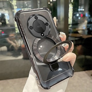Ốp Lưng Cho Honor X9A X9B X9 X9C Vỏ Điện Thoại Mạ Điện Silicon Cao Cấp Thẩm Mỹ Giá Đỡ Điện Thoại 3D Thiết Kế Mới Phong Cách Tối Giản