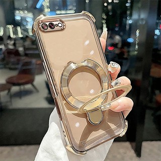 Ốp Lưng Cho iPhone 7 Plus iPhone 8 Plus Vỏ Điện Thoại Mạ Điện Silicon Cao Cấp Thẩm Mỹ Giá Đỡ Điện Thoại 3D Thiết Kế Mới Phong Cách Tối Giản