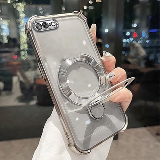Ốp Lưng Cho iPhone 7 Plus iPhone 8 Plus Vỏ Điện Thoại Mạ Điện Silicon Cao Cấp Thẩm Mỹ Giá Đỡ Điện Thoại 3D Thiết Kế Mới Phong Cách Tối Giản