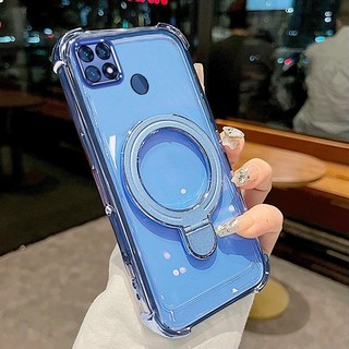 Ốp Lưng Cho OPPO A15 A15S Vỏ Điện Thoại Mạ Điện Silicon Cao Cấp Thẩm Mỹ Giá Đỡ Điện Thoại 3D Thiết Kế Mới Phong Cách Tối Giản