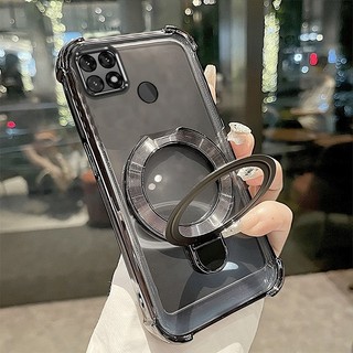 Ốp Lưng Cho OPPO A15 A15S Vỏ Điện Thoại Mạ Điện Silicon Cao Cấp Thẩm Mỹ Giá Đỡ Điện Thoại 3D Thiết Kế Mới Phong Cách Tối Giản