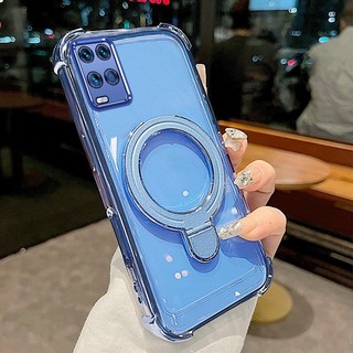 Ốp Lưng Cho OPPO A54 4G Vỏ Điện Thoại Mạ Điện Silicon Cao Cấp Thẩm Mỹ Giá Đỡ Điện Thoại 3D Thiết Kế Mới Phong Cách Tối Giản