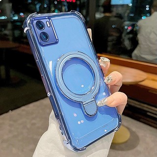 Ốp Lưng Cho OPPO A6X Vỏ Điện Thoại Mạ Điện Silicon Cao Cấp Thẩm Mỹ Giá Đỡ Điện Thoại 3D Thiết Kế Mới Phong Cách Tối Giản