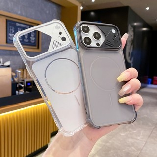 Ốp điện thoại trong suốt chống rơi bốn góc cửa sổ lớn ngay lập tức giảm xuống 17 vòng tròn mỏng phù hợp cho iPhone 11 12 13 14 15 16 17 Pro Max