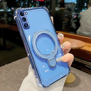 Ốp Lưng Dành Cho Samsung A02S A03S Vỏ Điện Thoại Mạ Điện Silicon Cao Cấp Thẩm Mỹ Giá Đỡ Điện Thoại 3D Thiết Kế Mới Phong Cách Tối Giản