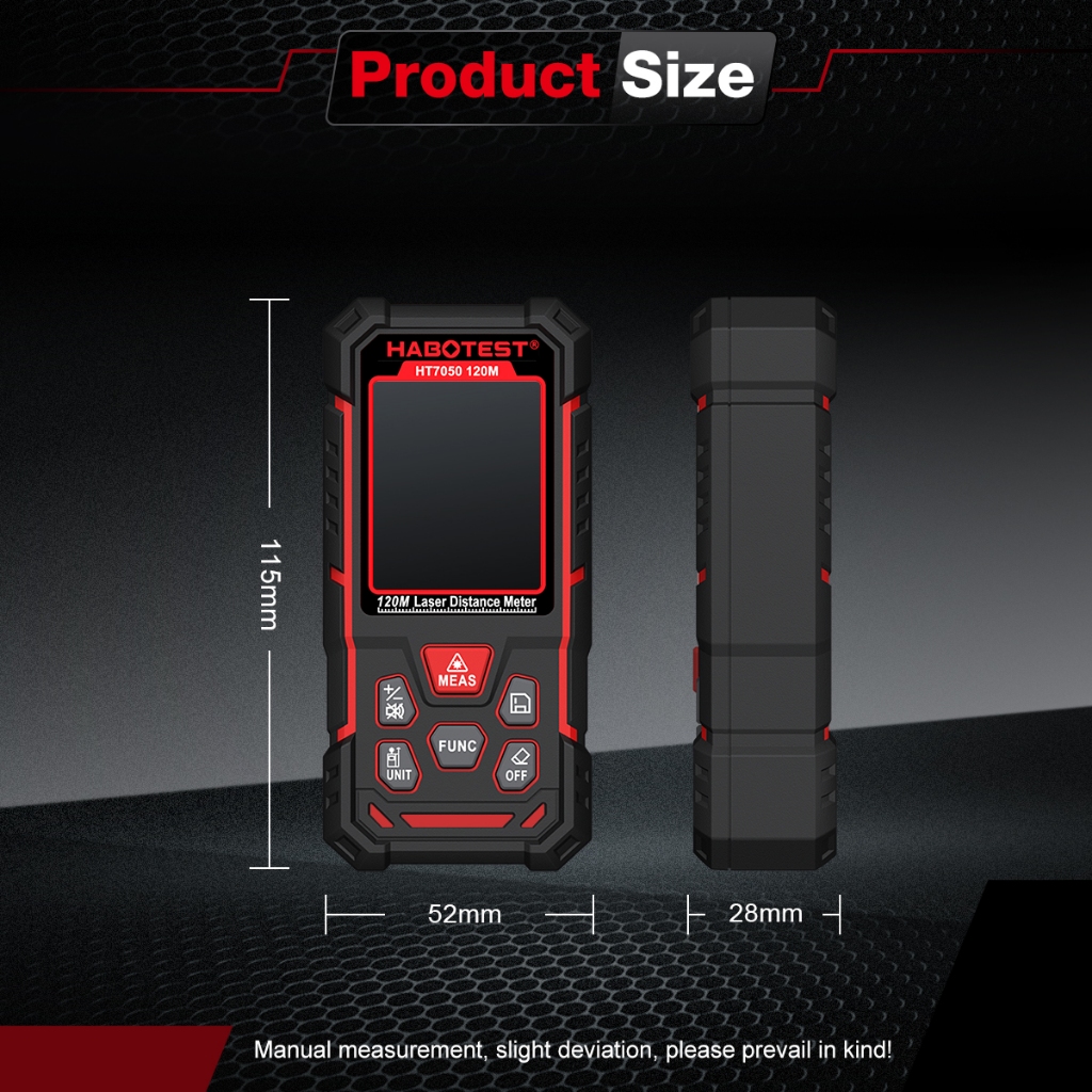 Máy đo khoảng cách laser HABOTEST HT7050 50M / 80 / 120M Dụng cụ đo laser ngoài trời trong nhà Máy đo khoảng cách laser cầm tay có thể sạc lại có độ chính xác cao | BigBuy360 - bigbuy360.vn