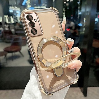 Ốp Lưng Dành Cho Samsung A16 A17 Vỏ Điện Thoại Mạ Điện Silicon Cao Cấp Thẩm Mỹ Giá Đỡ Điện Thoại 3D Thiết Kế Mới Phong Cách Tối Giản