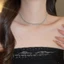 Vòng cổ Choker đính đá lát đầy đủ có thể điều chỉnh, Vòng cổ dây chuyền kim cương giả lấp lánh dành cho nữ
