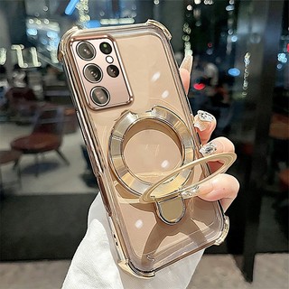 Ốp Lưng Dành Cho Samsung S25 S25 Plus S25 Ultra Advanced Silicon Mạ Điện Thoại Thẩm Mỹ 3D Giá Đỡ Điện Thoại Thiết Kế Mới Phong Cách Tối Giản