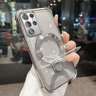 Ốp Lưng Dành Cho Samsung S25 S25 Plus S25 Ultra Advanced Silicon Mạ Điện Thoại Thẩm Mỹ 3D Giá Đỡ Điện Thoại Thiết Kế Mới Phong Cách Tối Giản