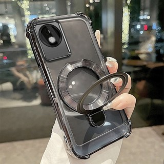 Ốp Lưng Dành Cho vivo Y02 Y02A Y02T Vỏ Điện Thoại Mạ Điện Silicon Cao Cấp Thẩm Mỹ Giá Đỡ Điện Thoại 3D Thiết Kế Mới Phong Cách Tối Giản