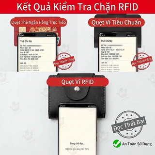 Ví da mini chống RFID, nhỏ gọn chống nước, đựng thẻ, chìa khóa, tiền xu tiện lợi