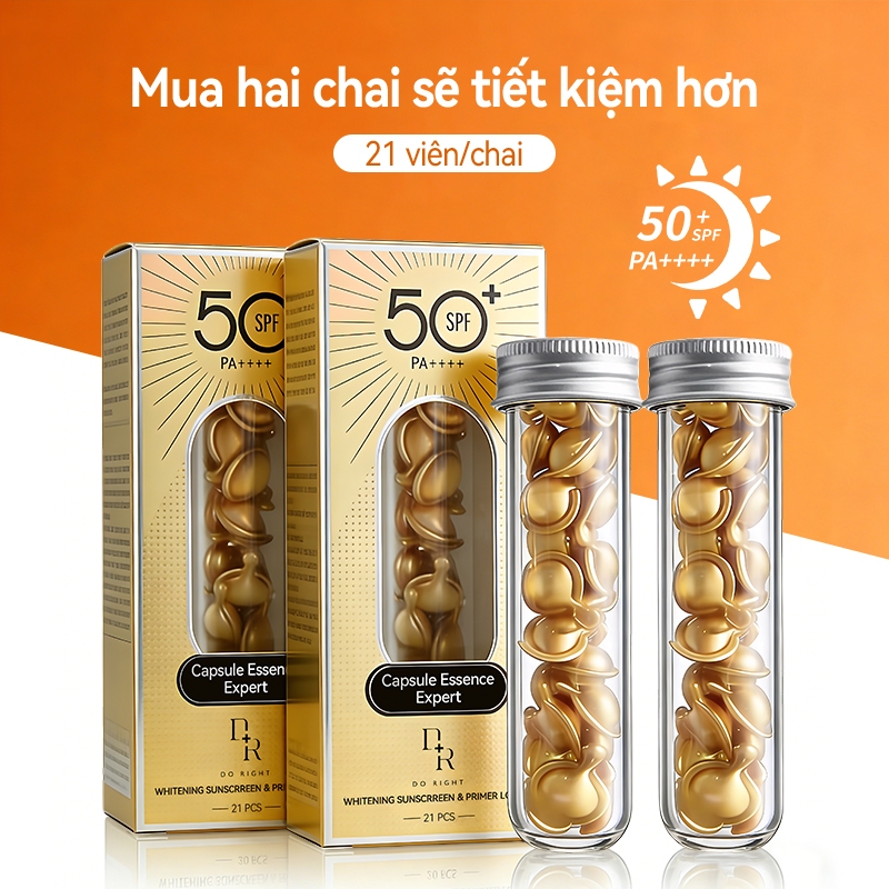 Kem chống nắng làm trắng da ba trong một SPF50 +: Kem chống nắng + Tinh chất làm trắng + Vết phai màu, bảo vệ da hiệu quả khỏi tổn thương bằng tia cực tím