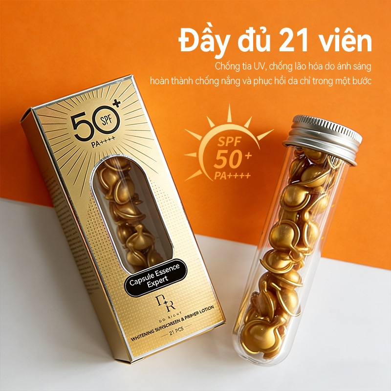 Kem chống nắng làm trắng da ba trong một SPF50 +: Kem chống nắng + Tinh chất làm trắng + Vết phai màu, bảo vệ da hiệu quả khỏi tổn thương bằng tia cực tím