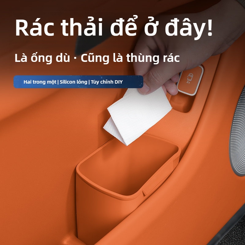 Thùng rác ô tô SEAMETAL Hộp đựng silicon chống thấm nước để lưu trữ ô ướt
