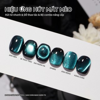 Miss Gooey Mới nâng cấp nghệ thuật làm móng tay phổ biến tròn béo ngắn nam châm mạnh siêu mạnh lực từ tính nhanh hạt thủy tinh mắt mèo nam châm công cụ