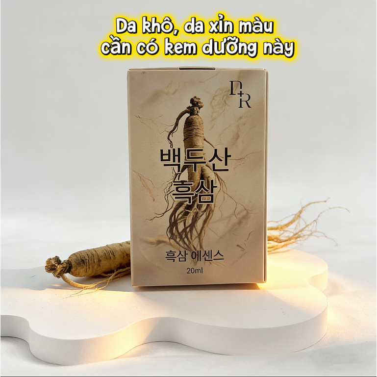 Tinh chất nhân sâm vàng chứa chiết xuất nhân sâm vàng, có tông màu da làm sáng da, cải thiện màu sắc và trì hoãn lão hóa da