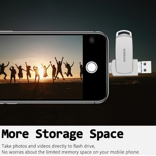 Ổ đĩa bút kim loại Samsung, Ổ đĩa Flash USB xoay có đầu nối USB3.0 & Lightning, Gậy nhớ tốc độ cao di động cho PC / Mobile / iOS, 256GB / 512GB / 1TB / 2TB