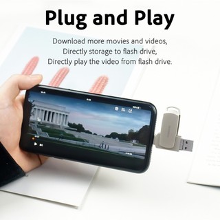 Ổ đĩa bút kim loại Samsung, Ổ đĩa Flash USB xoay có đầu nối USB3.0 & Lightning, Gậy nhớ tốc độ cao di động cho PC / Mobile / iOS, 256GB / 512GB / 1TB / 2TB