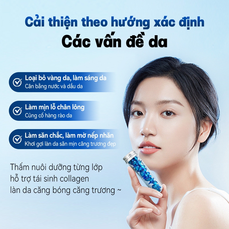 21 Viên Tinh Chất -- Làm Trắng Da 3 Trong 1, Giảm Màu Điểm, Tác Dụng Chống Nhăn; Làm Săn Chắc Da 7 Ngày Cải Thiện Da Mờ Vàng Thúc Đẩy Tái Tạo Collagen