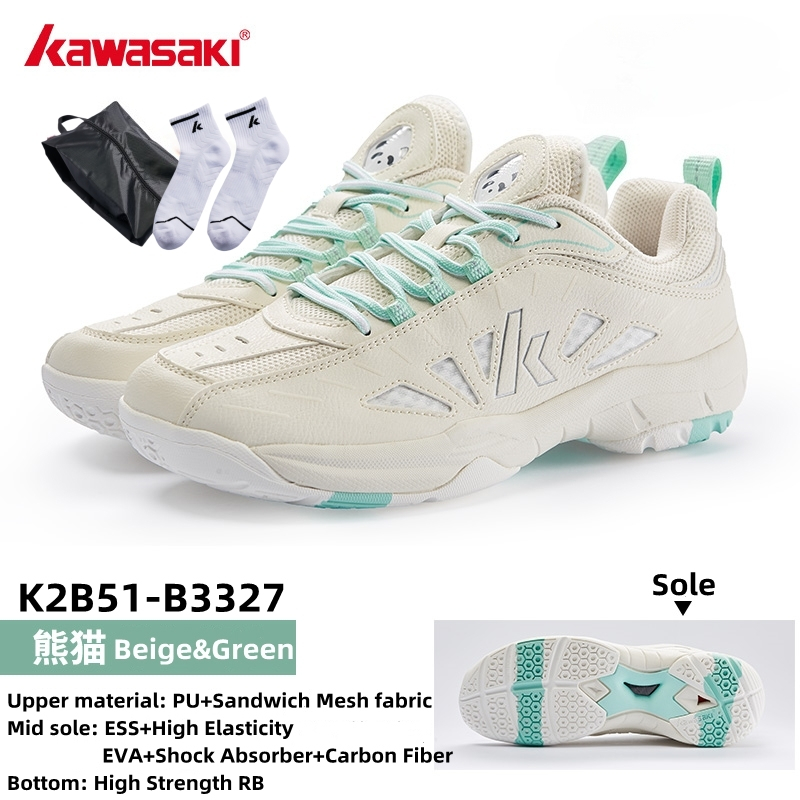 Kawasaki Pickleball Giày Cầu Lông Gấu Trúc B3327 & A3307 Nữ Và Nam Huấn Luyện Chuyên Nghiệp Chống Trơn Trượt Bền Chống Sốc Giày Thể Thao Retro | BigBuy360 - bigbuy360.vn