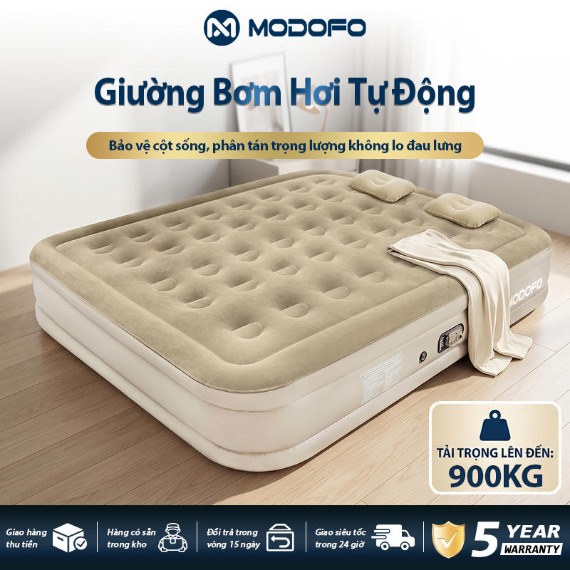 ⚡Đệm Hơi / Nệm Hơi Tự Bơm Gấp Gọn Cắm Trại Cao Cấp Đơn Đôi [Tặng Kèm Bơm Điện & Túi Đựng]