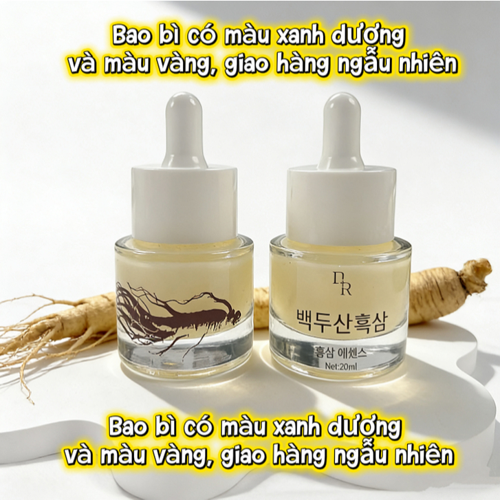 Tinh chất nhân sâm vàng chứa chiết xuất nhân sâm vàng, có tông màu da làm sáng da, cải thiện màu sắc và trì hoãn lão hóa da