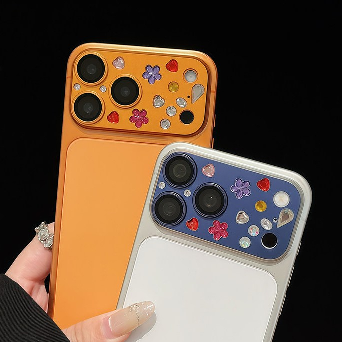 [iPhone17 Pro Max / 17 Pro Độc quyền] Phim ống kính kim cương nhấp nháy hoa HD Chống trầy xước Bảo vệ ống kính trọn gói Người ảnh hưởng Phong cách trang trí