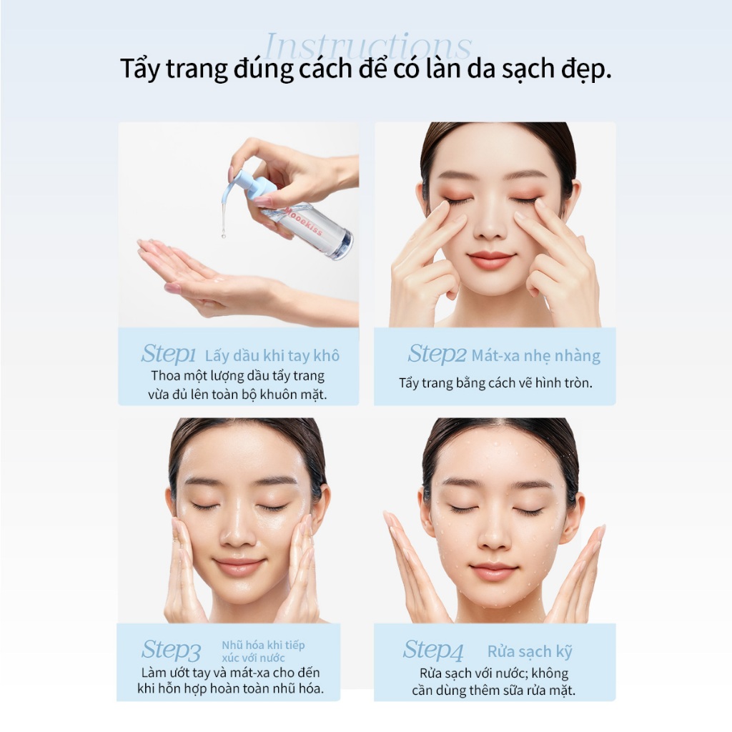 Dầu Tẩy Trang Mooekiss, Làm Sạch Sâu, Dưỡng Ẩm, Dịu Nhẹ, Không Kích Ứng