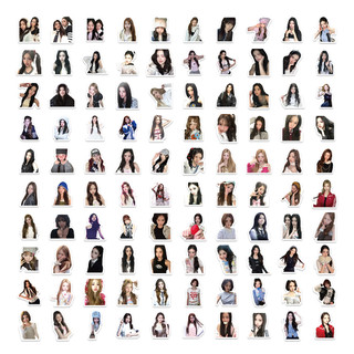 100 Chiếc K-pop Hàn Quốc Nhóm Cô Gái H2H Miếng Dán Điện Thoại Trang Trí Cốc Nước Chống Nước Miếng Dán Quạt Quà Tặng