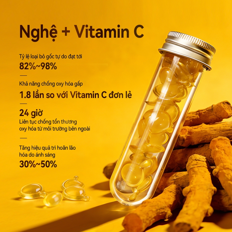 Serum Chứa Vitamin C + và CI, Giúp Làm Trắng Da, Giảm Vết Màu, Giảm Mụn, Chống Lão Hóa, Thu Nhỏ Lỗ Chân Lông