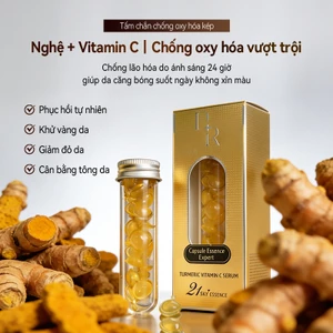 Viên nang tinh chất Vitamin C nghệ-Hiệu ứng siêu chống oxy hóa, làm sáng tông màu da Giảm màu sắc Làm săn chắc da Làm cho làn da rạng rỡ lên đến 24 giờ-21 viên