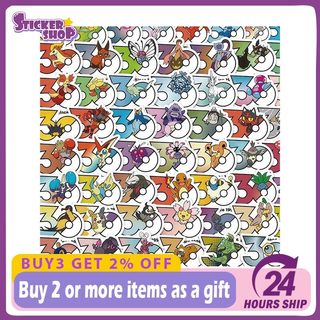80 Chiếc Anime Pokémon Kỷ Niệm 30 Năm Logo Miếng Dán DIY Ván Trượt Chống Thấm Nước Hoạt Hình Kid Đồ Chơi Miếng Dán